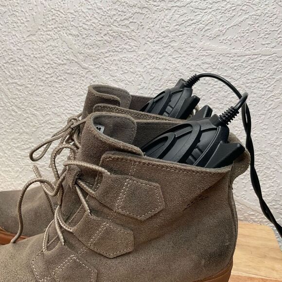 Sorel Boots Womens 7 Sorel‎ Toronto Wedge Ankle Bootie Olive Suede Lace Up - Picture 12 of 12